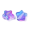 Transparent Spray Painted Glass Beads X1-GLAA-NH0003-01F-2