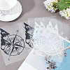 SUPERFINDINGS 6 Sheets 3 Colors Compass with Mountains PVC Stickers DIY-FH0003-66-4