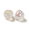 UV Plating Rainbow Iridescent Acrylic Beads PACR-M002-10D-4