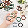  60Pcs 6 Colors Handmade Wood Pendants WOOD-NB0002-04-4