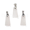 Natural Quartz Crystal Faceted Pendants G-F774-02A-1