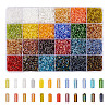 GOMAKERER 288G 24 Styles Glass Bugle Beads Sets SEED-GO0001-08-1