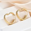 Heart 304 Stainless Steel Hoop Earrings EJEW-L287-070G-02-2