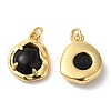 Natural Dyed & Heated Black Agate Nuggets Charms G-A034-05G-2