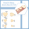 Unicraftale 90Pcs 3 Styles Ion Plating(IP) 201 Stainless Steel Charms FIND-UN0003-81-3