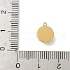 Natural Tiger Eye Half Round Charms STAS-P394-07G-04-3