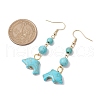 Synthetic Turquoise Dangle Earrings EJEW-JE05849-04-5
