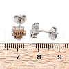 Tarnish Resistant 304 Stainless Steel Kitten Stud Earrings EJEW-F227-08P-2