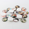 Girl Printed Glass Cabochons GGLA-A002-12mm-PP-2