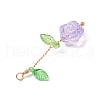 9Pcs Transparent Glass Pendants PALLOY-JF03971-5