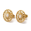Ion Plating(IP) 304 Stainless Steel Helm Stud Earrings EJEW-C114-12A-G-2