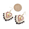 Glass Seed Beads Dangle Earrings EJEW-MZ00330-02-3