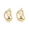 Brass Pave Clear Cubic Zirconia Charms KK-N231-341-2