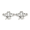 Tibetan Style Alloy Hollow Clover Connector Charms TIBE-S324-08AS-1