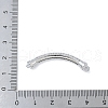 Rack Plating Brass Micro Pave Clear Cubic Zirconia Curved Bar Connector Charms KK-A234-066P-3