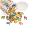 Craftdady 100Pcs 10 Colors Transparent Enamel Acrylic Beads TACR-CD0001-07-8