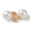 Rack Plating Brass Micro Pave Clear Cubic Zirconia Pendants KK-B103-01A-G-2