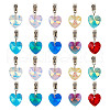 Electroplate Glass Dangle Charms PALLOY-GO00007-1