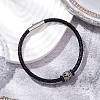 Braided Leather Cord Bracelets BJEW-JB11387-06-1