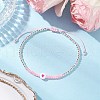 Brass Round Beads Braided Bead Bracelets for Women BJEW-JB11718-03-1