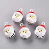 Christmas Baking Painted Brass Bell Pendants KKB-S002-007-1