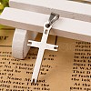 Tarnish Resistant 304 Stainless Steel Cross Pendants STAS-I035-27B-2