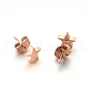 304 Stainless Steel Ear Studs X-EJEW-P045-05RG-1