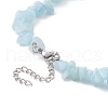 Natural White Jade Dyed Chips Beaded Necklaces NJEW-JN04275-07-5