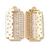Brass & Cubic Zirconia Pendants KK-G468-65G-1