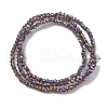 Transparent Electroplate Glass Beads Strands EGLA-H107-01A-AB06-4