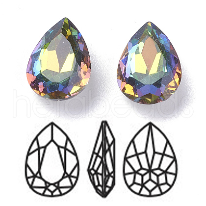 Imitation Austrian Crystal Glass Rhinestone RGLA-K011-13x18-001VM-1