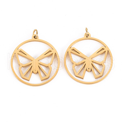 304 Stainless Steel Pendants STAS-S116-135G-1