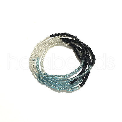 Glass Seed Beaded Waist Beads WG0248E-17-1