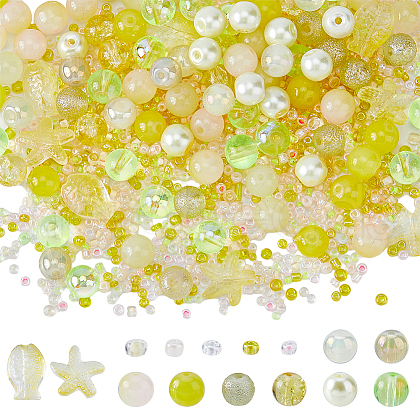DICOSMETIC 2 Bags Glass Beads GLAA-DC0001-43-1