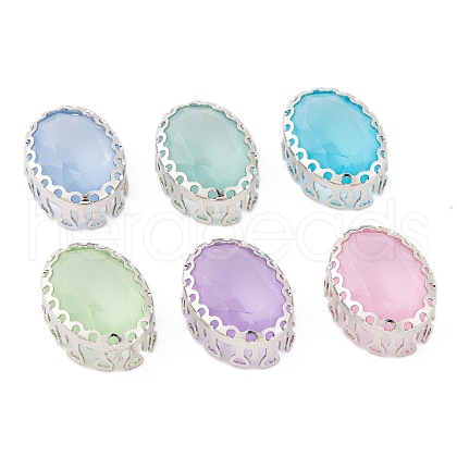 Oval Sew on Rhinestone GLAA-K069-05B-S-1