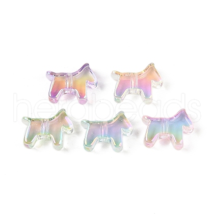 UV Plating Transparent Acrylic Beads OACR-Z020-11-1