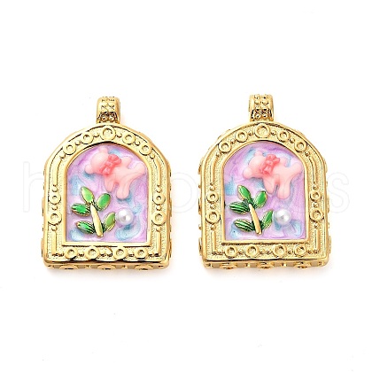 304 Stainless Steel Enamel  Pendants STAS-B084-08G-02-1