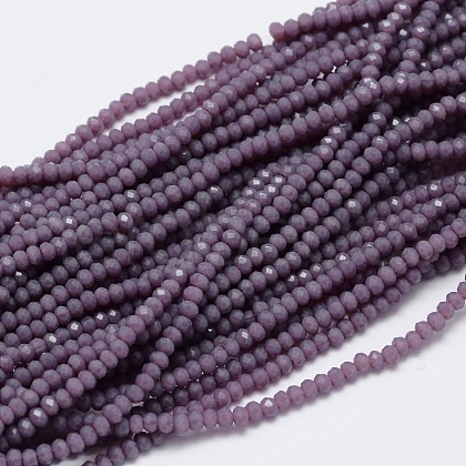 Faceted Rondelle Glass Beads Strands GLAA-M028-2mm-A02-1
