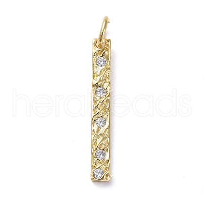 Brass Micro Pave Cubic Zirconia Pendants ZIRC-G160-49G-1