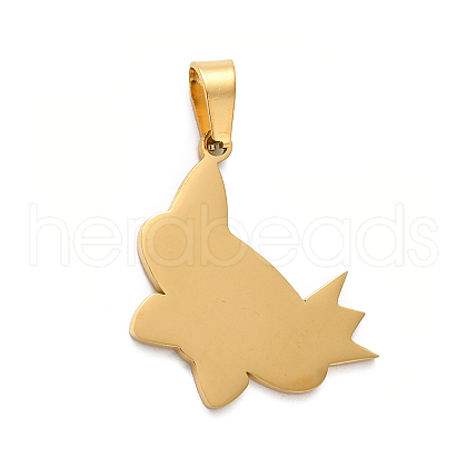 Ion Plating(IP) 304 Stainless Steel Pendants STAS-C079-14G-1