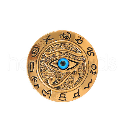 Eye of Ra Alloy & Plastic Brooch Pin JEWB-Z031-08AG-1