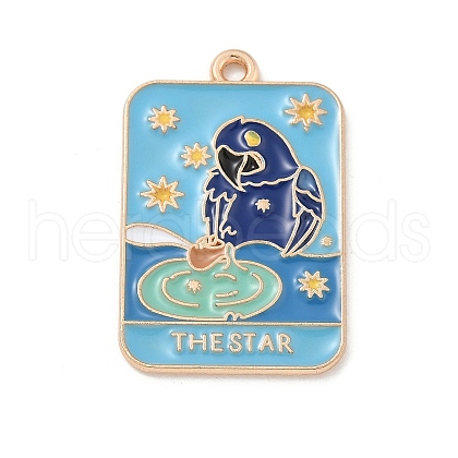 Tarot Alloy Enamel Pendants ENAM-A008-47KCG-02-1