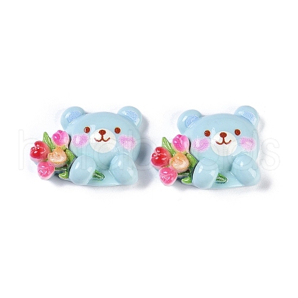 Cartoon Bear Opaque Resin Decoden Cabochons CRES-I031-03-1