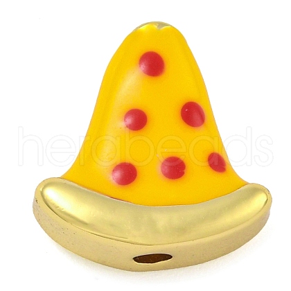 Rack Plating Brass Enamel  Beads KK-G513-77G-1