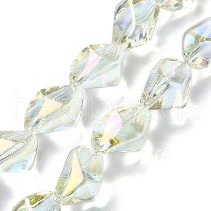Electroplate Transparent Glass Beads Strands EGLA-E060-01A-FR01-1
