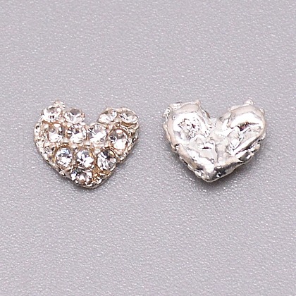 Alloy Heart Cabochons MRMJ-WH0078-12-1