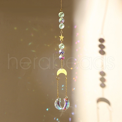 Brass with Iron Chain Hanging Ornaments PW-WG7B2F5-01-1
