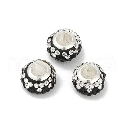 Alloy Rhinestone Clay Pave Beads ALRI-D300-02S-05-1