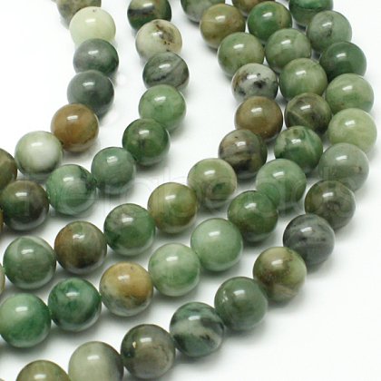 Natural African Jade Beads Strands G-D840-53-6mm-AB-1