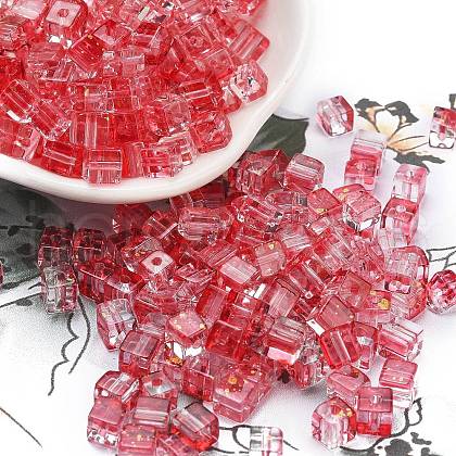 Spray Painted Glass Seed Beads SEED-A034-01D-1